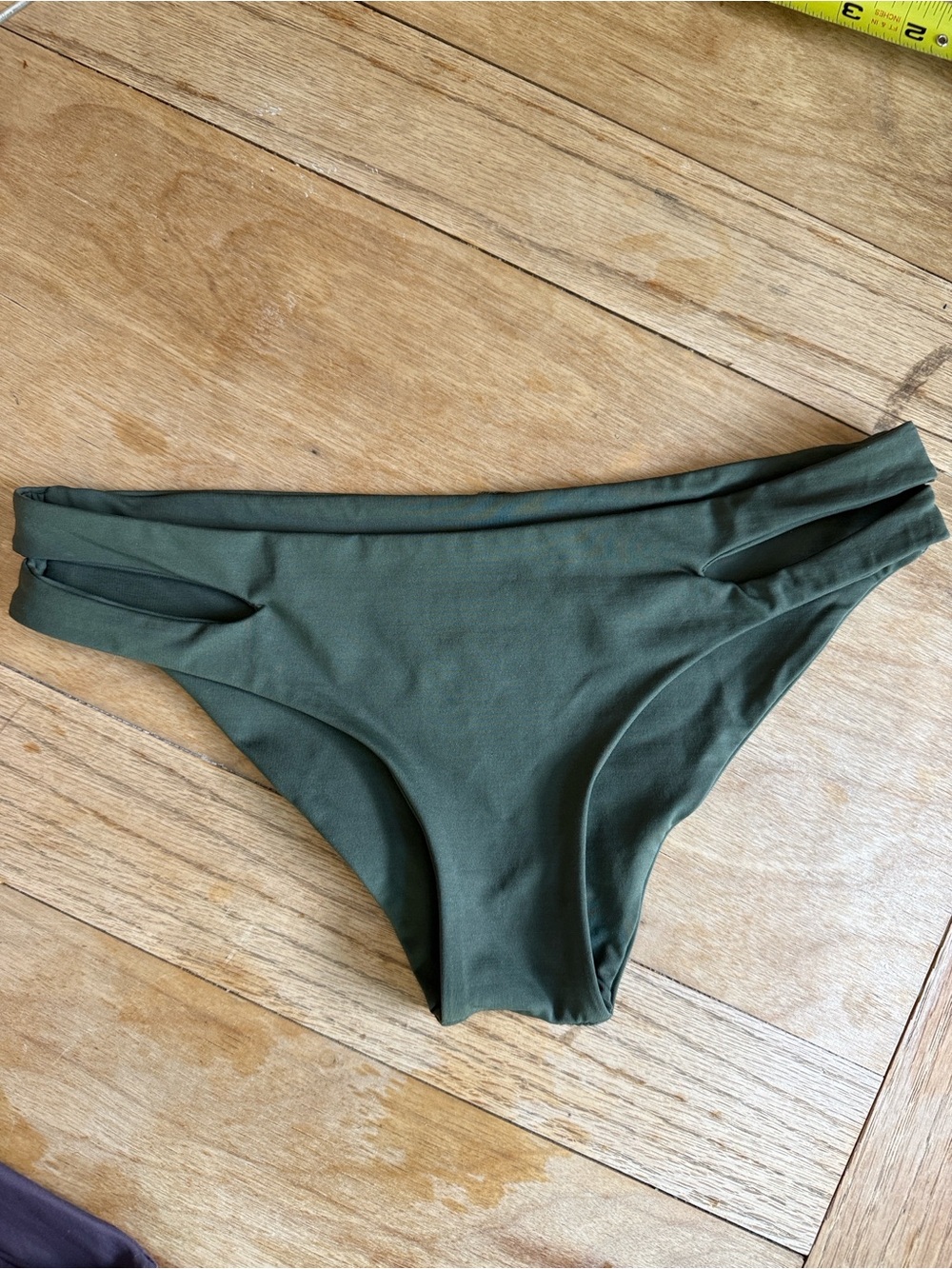 L*Space, Low Rise, Estella Classic Cut, Olive Green, Bikini Bottom. NEW.  Small
